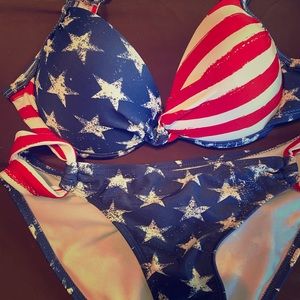 American flag swim suit